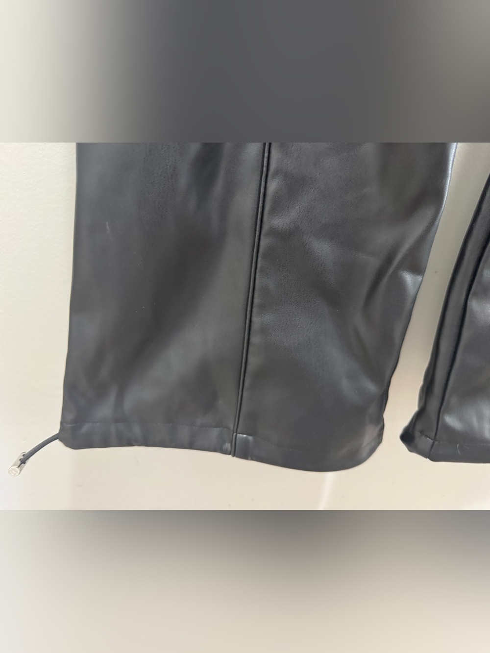 Manière De Voir Rope Tie Black Faux Leather Trousers Size 8 NWT Brand New - Picture 4 of 14